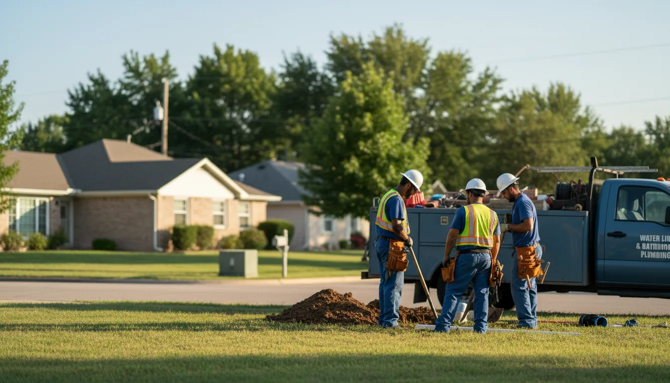 Residential water line and bathroom plumbing service in Milton, KY